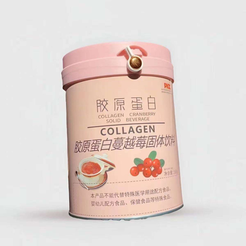 Collagen Powder Cranberry Adult Beauty Product Supplement Skin Wellness and Support Solid Beverage Powder