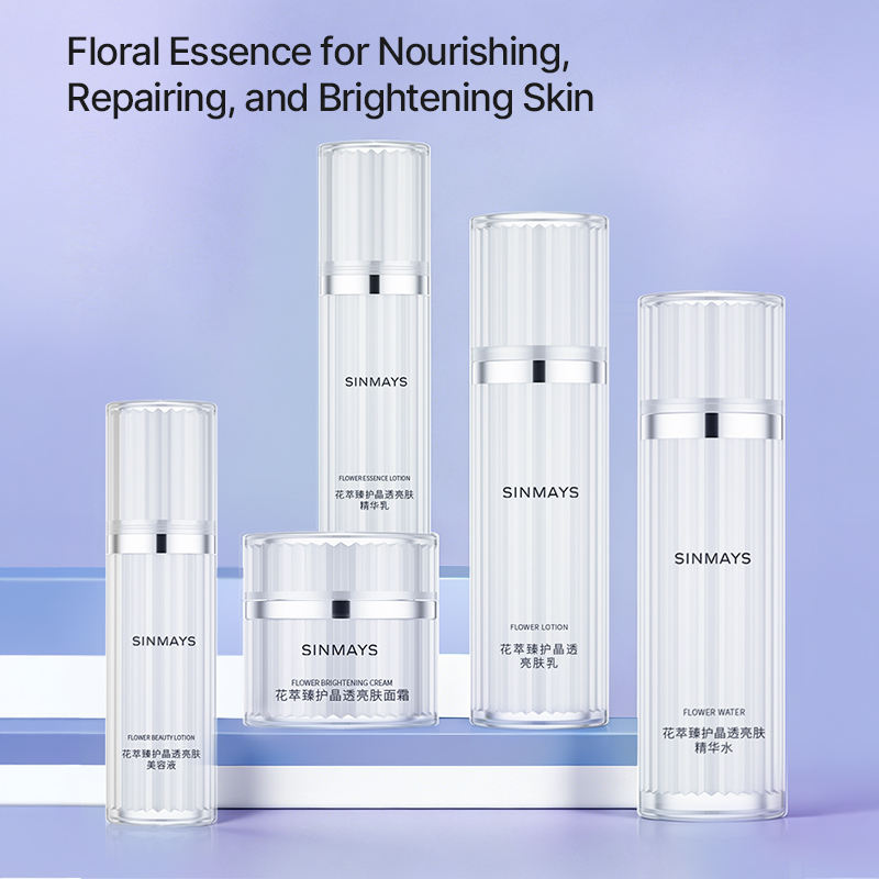 SINMAYS 5-Step Flower Brightening Skincare Set - Rejuvenating Radiance Collection