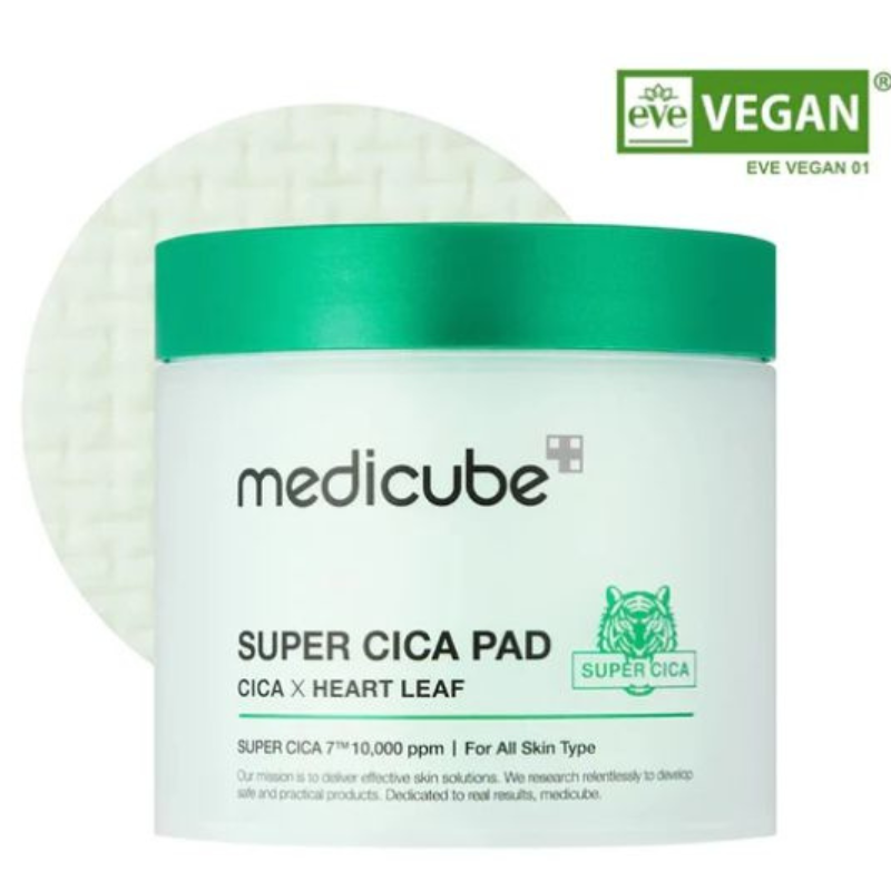 Medicube Super Cica Pad - Cica & Heart Leaf Calming Facial Pads